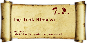 Taglicht Minerva névjegykártya